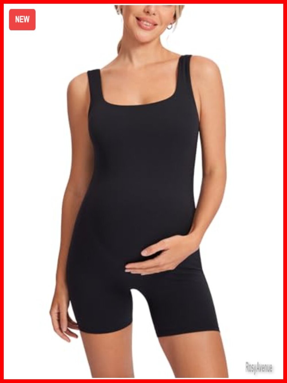 Maternity Jumpsuit Shorts Natrelax Fabric Slim Fit Sleeveless Casual